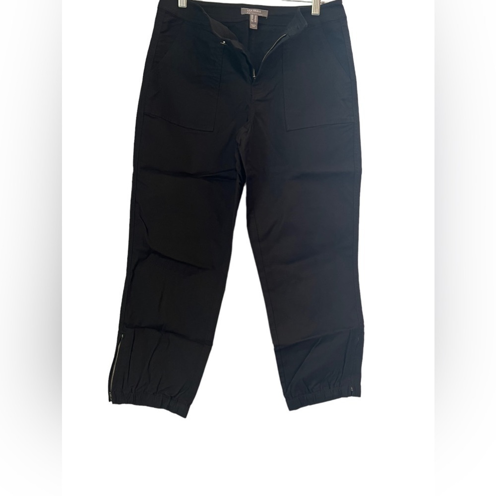 NWT Lisa Rinna Black Crop Cargo Pants Size 6